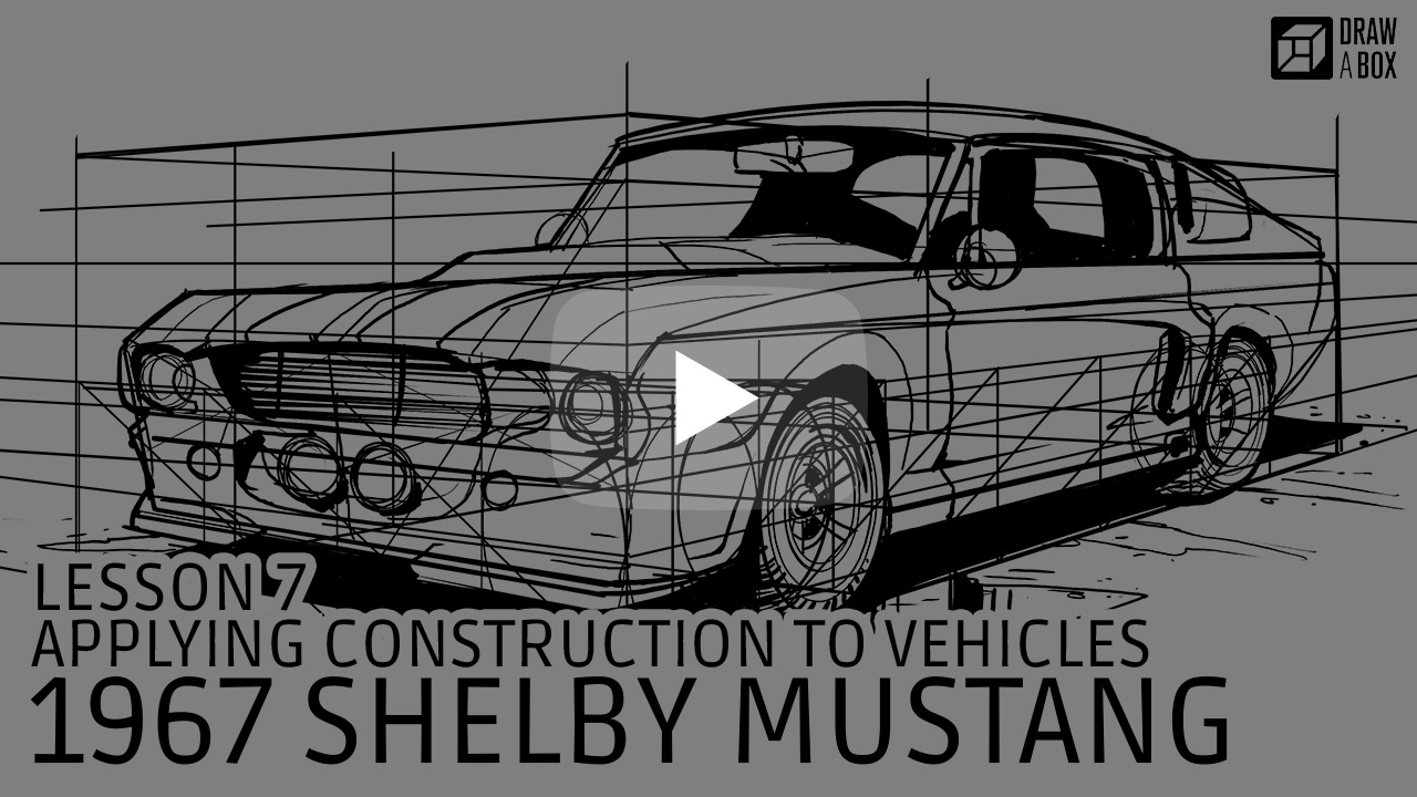 shelby mustang 1967 drawing