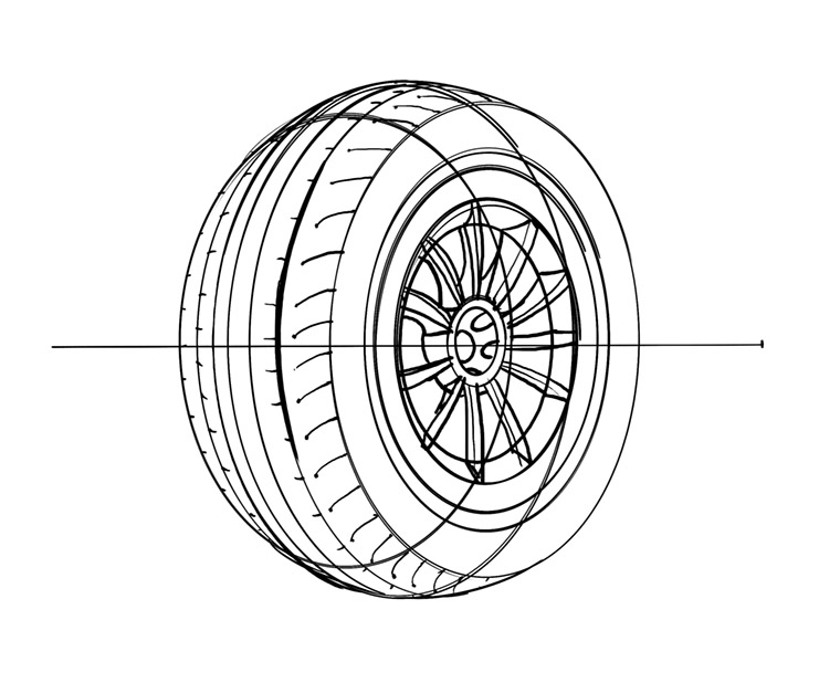 Opel Astra GTC  Wheel Design Sketch  Car Body Design